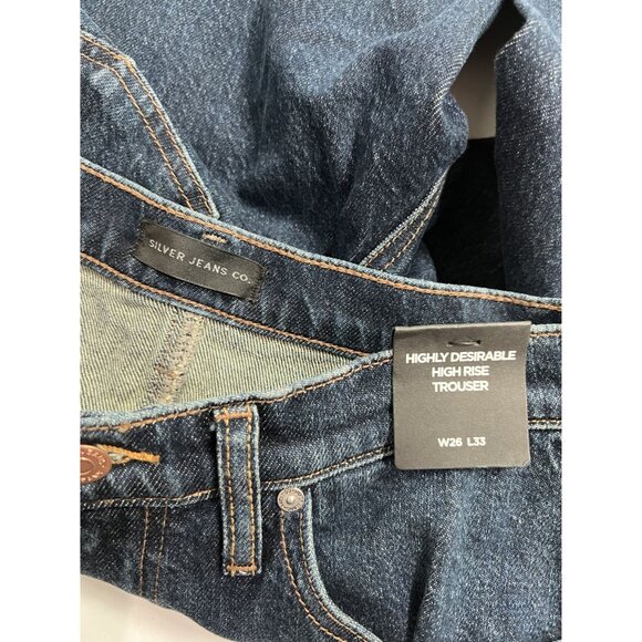 Silver Jeans Co Highly Desirable High Rise Trouser Jeans in Blue - Picture 5 of 5